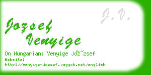 jozsef venyige business card